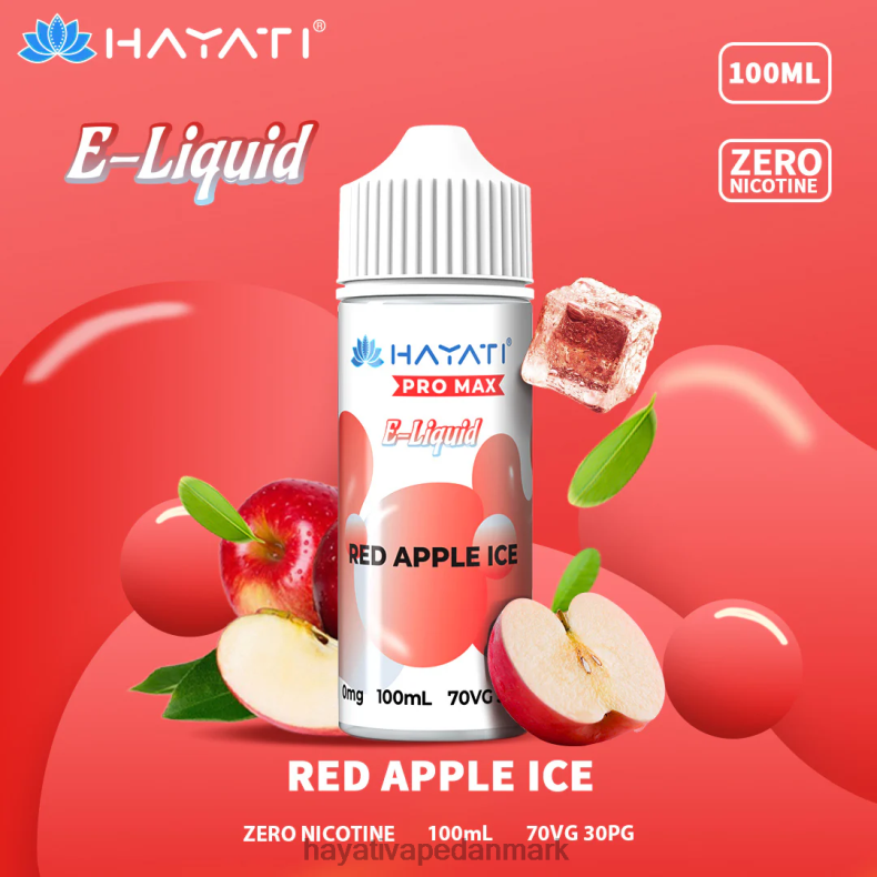 Hayati Vape Shop | Hayati Pro Max gode salte rød æbleis TF62V257