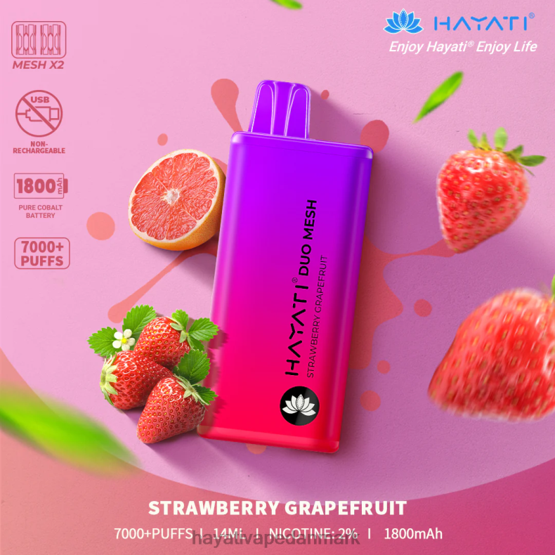 Hayati Deutschland | Hayati Duo Mesh engangs jordbær grapefrugt TF62V191