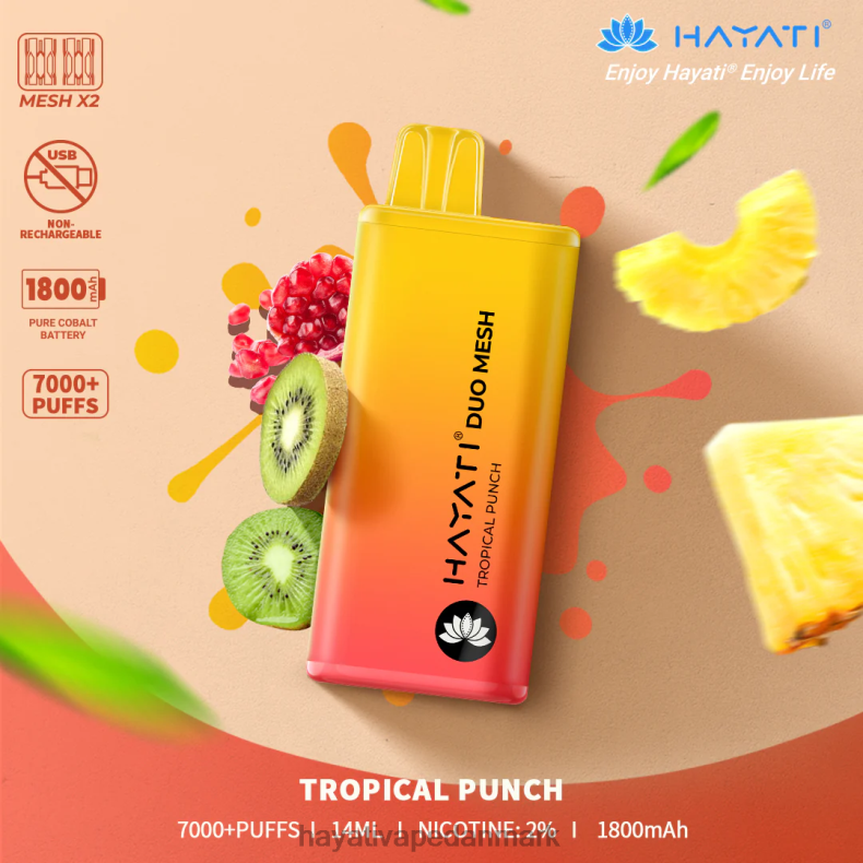 Hayati Flavours Deutschland | Hayati Duo Mesh engangs tropisk punch TF62V184