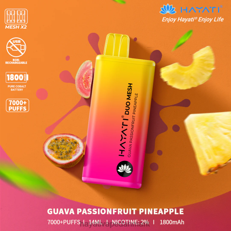 Hayati Store Deutschland | Hayati Duo Mesh engangs guava passionsfrugt ananas TF62V170