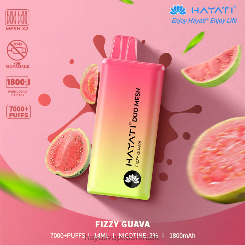 Hayati Vape Near Me | Hayati Duo Mesh engangs brusende guava TF62V169