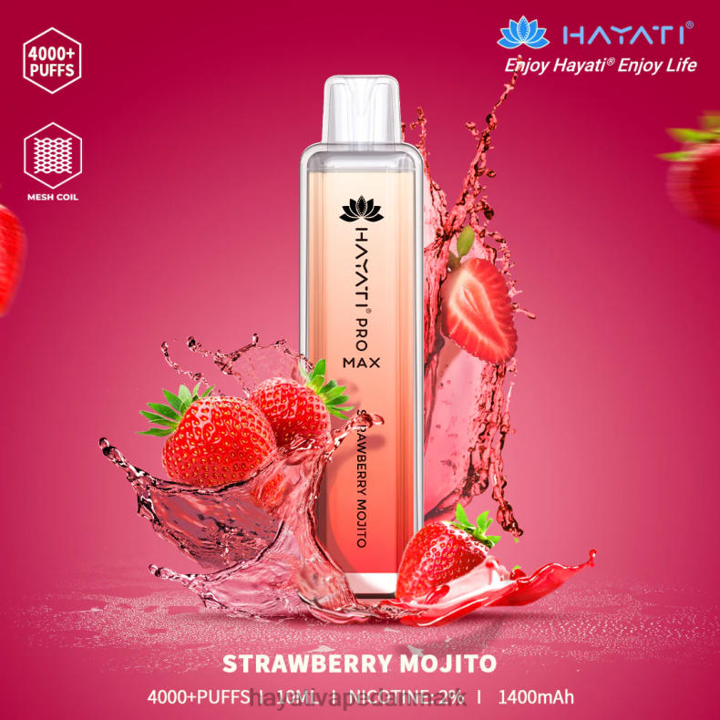 Hayati Deutschland | Hayati Pro Max engangs jordbær mojito TF62V121
