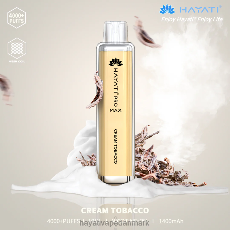 Hayati Flavour Vapes | Hayati Pro Max engangs flødetobak TF62V136