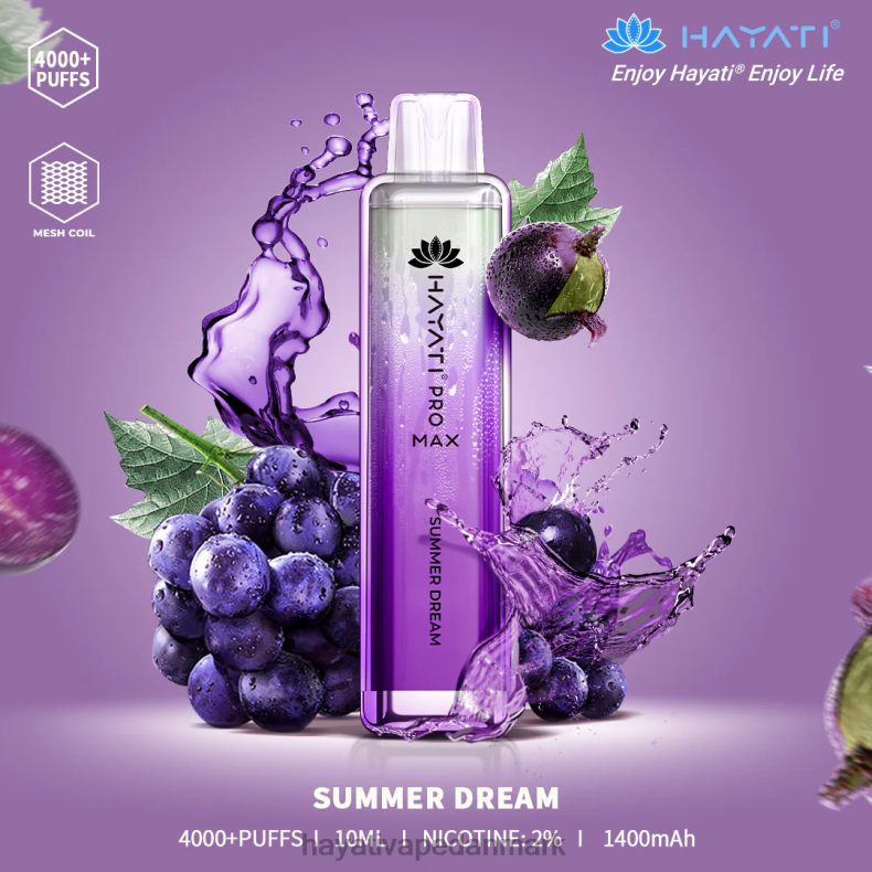 Hayati Flavours Deutschland | Hayati Pro Max engangs sommer drøm TF62V124