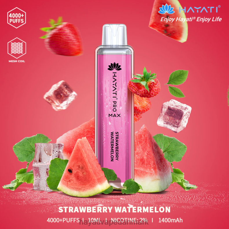 Hayati Vape Deutschland | Hayati Pro Max engangs jordbær vandmelon TF62V123