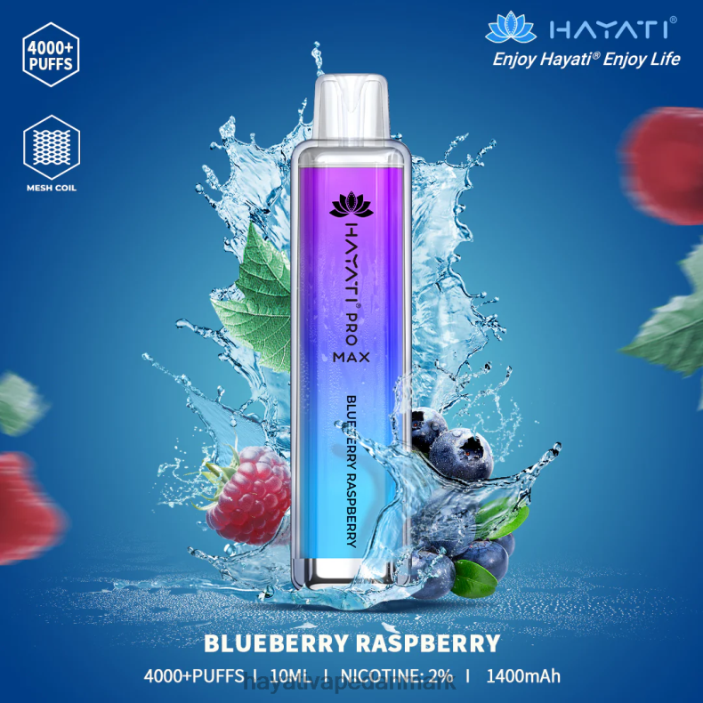 Hayati Vape Near Me | Hayati Pro Max engangs blåbær hindbær TF62V99