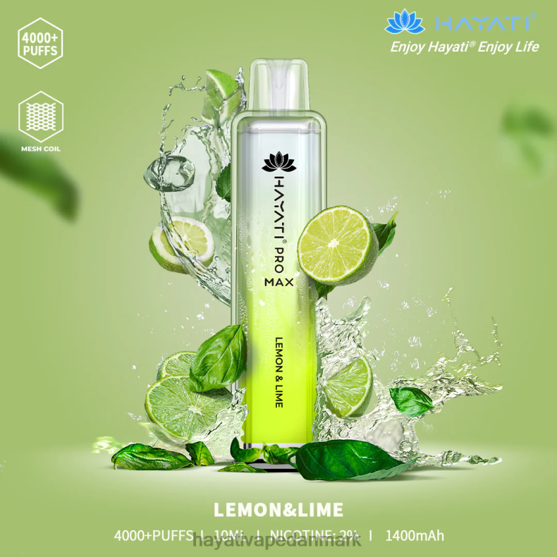 Hayati Vape Near Me | Hayati Pro Max engangs citron & lime TF62V109