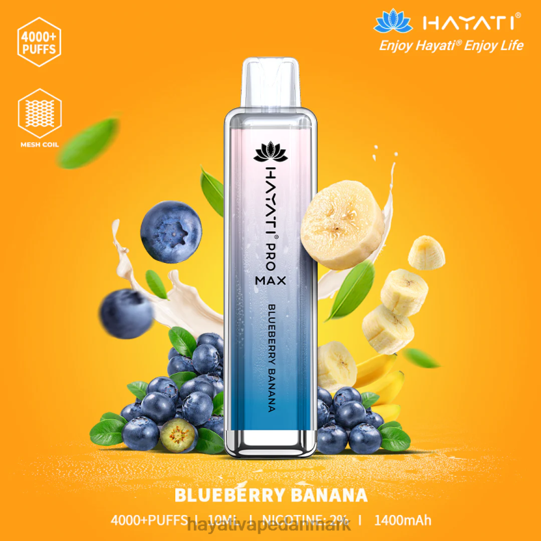 Hayati Vape Review | Hayati Pro Max engangs blåbær banan TF62V138