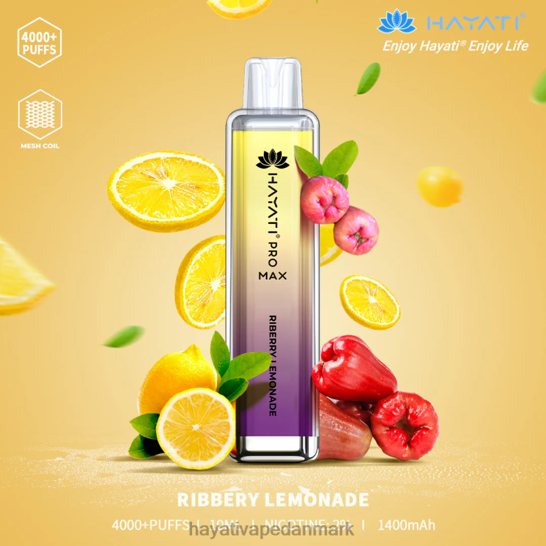 Hayati Vape Shop | Hayati Pro Max engangs riberry limonade TF62V117
