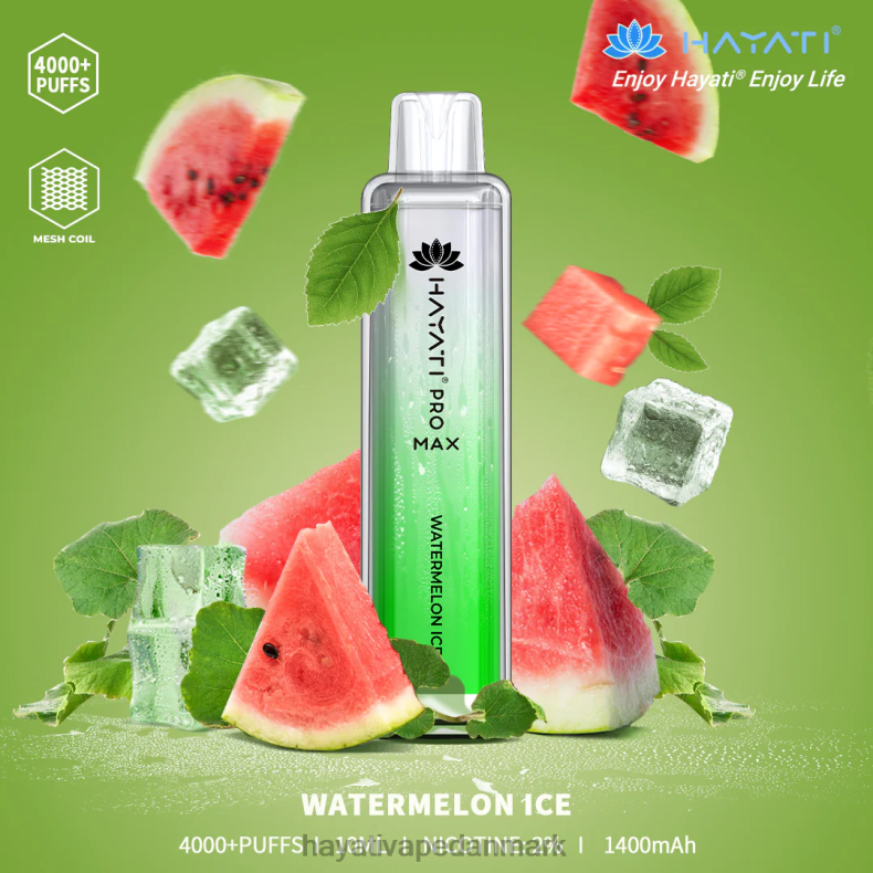 Hayati Vape Shop | Hayati Pro Max engangs vandmelon is TF62V127