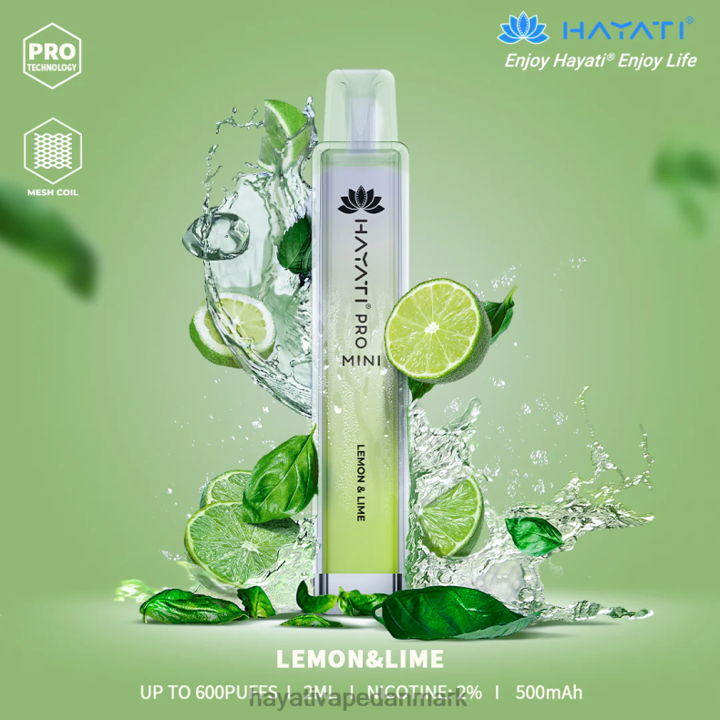 Hayati Flavours Deutschland | Hayati Pro Mini engangs citron & lime TF62V14