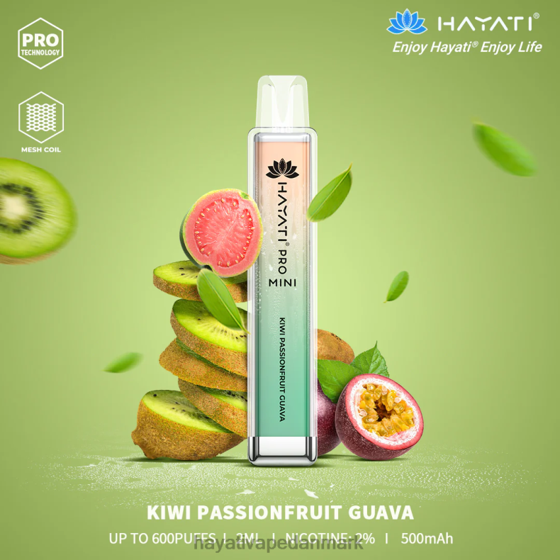 Hayati Vape Deutschland | Hayati Pro Mini engangs kiwi passionsfrugt cuava TF62V13