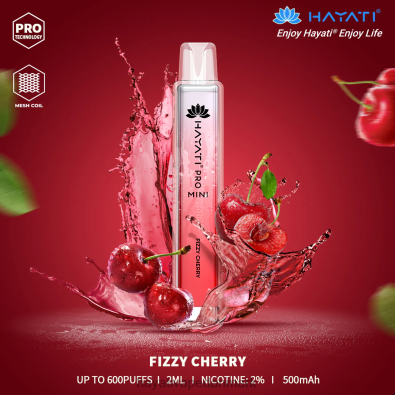 Hayati Vape Near Me | Hayati Pro Mini engangs brusende kirsebær TF62V9