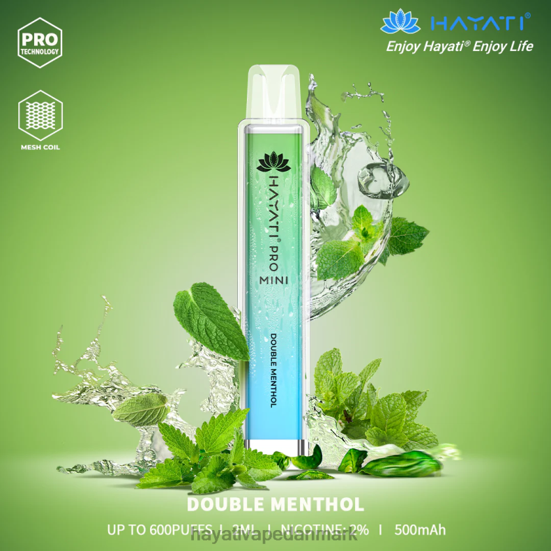 Hayati Vape Review | Hayati Pro Mini engangs dobbelt mentol TF62V8