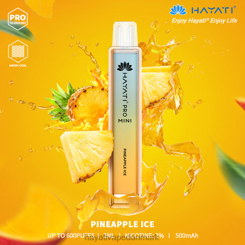 Hayati Vape Shop | Hayati Pro Mini engangs ananas is TF62V17