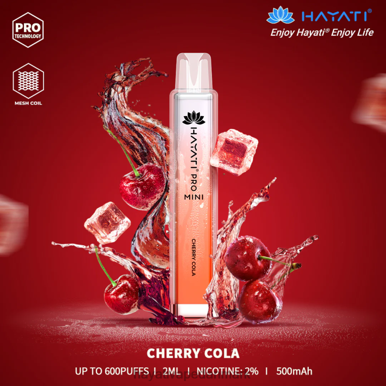 Hayati Vape Shop | Hayati Pro Mini engangs kirsebær cola TF62V7
