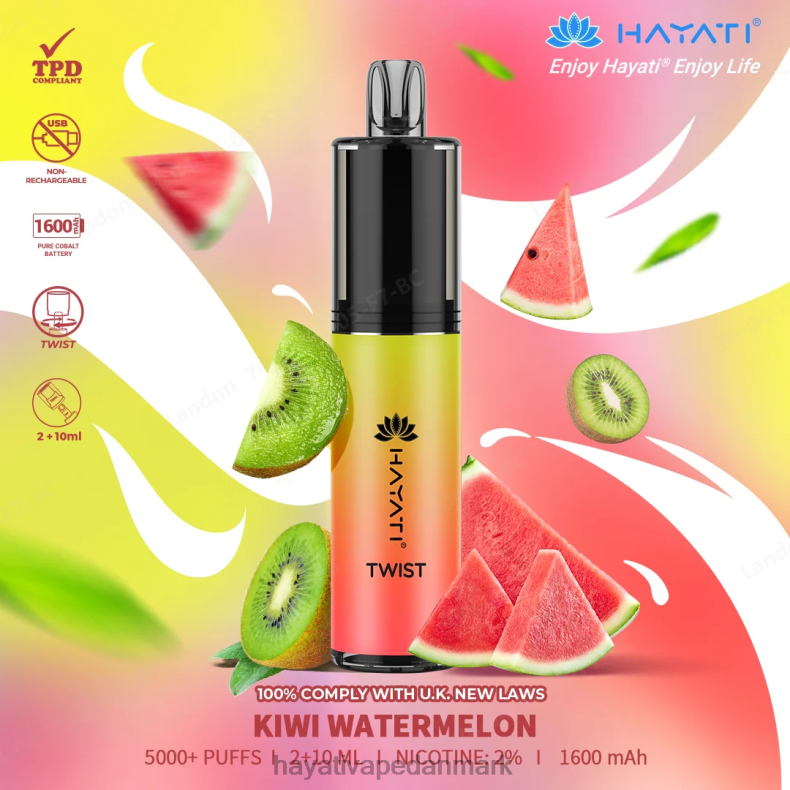 Hayati Flavours Deutschland | Hayati Twist engangs kiwi vandmelon TF62V74
