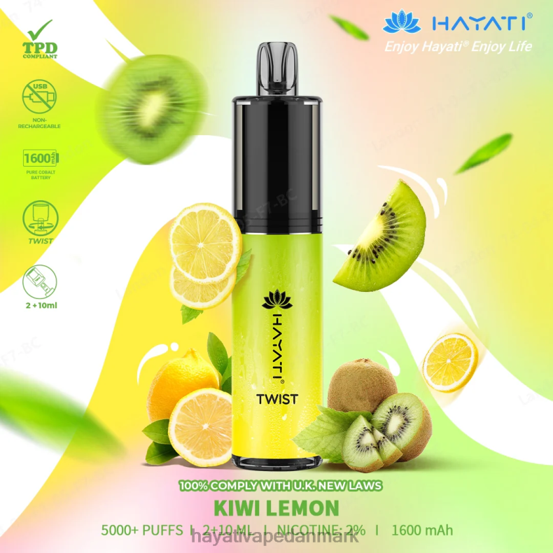 Hayati Vape Deutschland | Hayati Twist engangs kiwi citron TF62V73