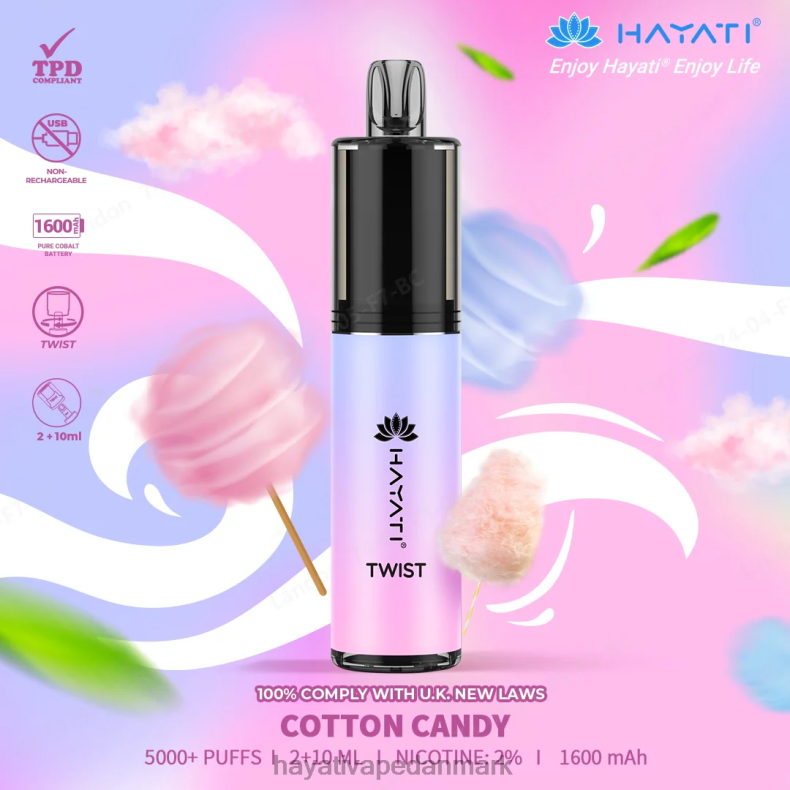 Hayati Vape Shop | Hayati Twist engangs candyfloss TF62V67