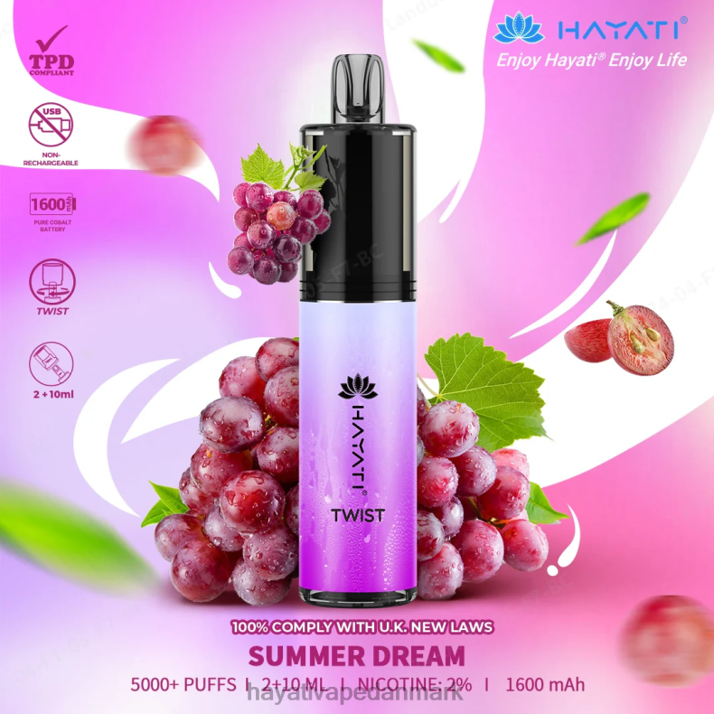 Hayati Vape Shop | Hayati Twist engangs sommer drøm TF62V87