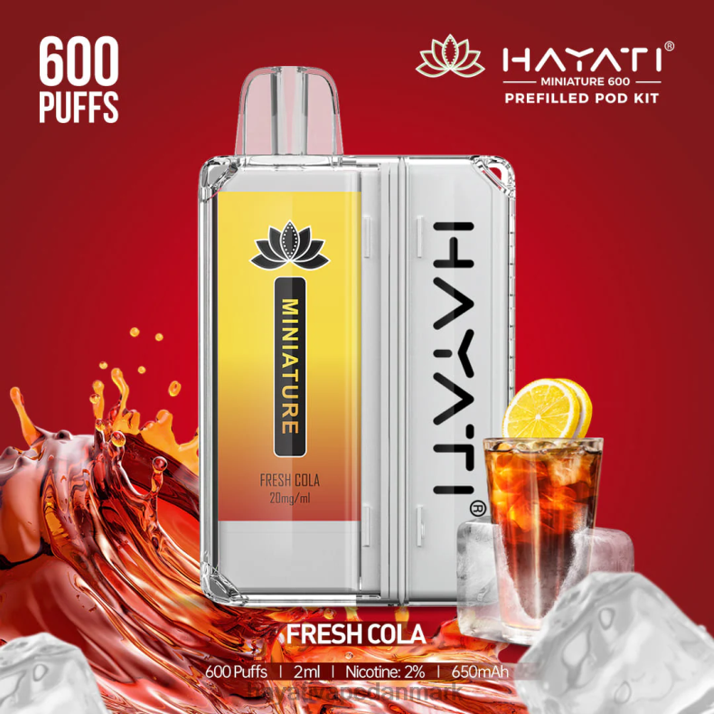 Hayati Flavour List | Hayati Miniature 600 pod sæt frisk cola TF62V35