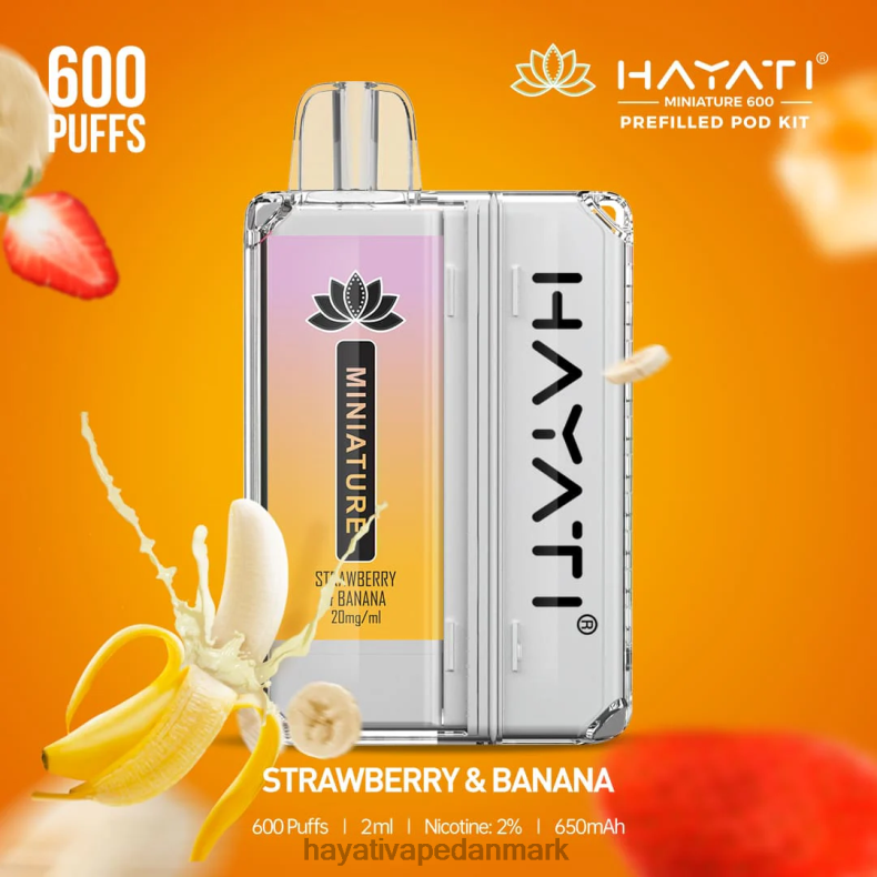 Hayati Flavour List | Hayati Miniature 600 pod sæt jordbær og banan TF62V45