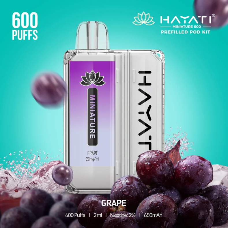 Hayati Flavour Vapes | Hayati Miniature 600 pod sæt drue TF62V36