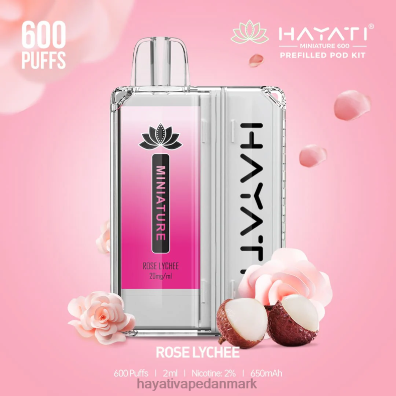 Hayati Flavours Deutschland | Hayati Miniature 600 pod sæt rose litchi TF62V44