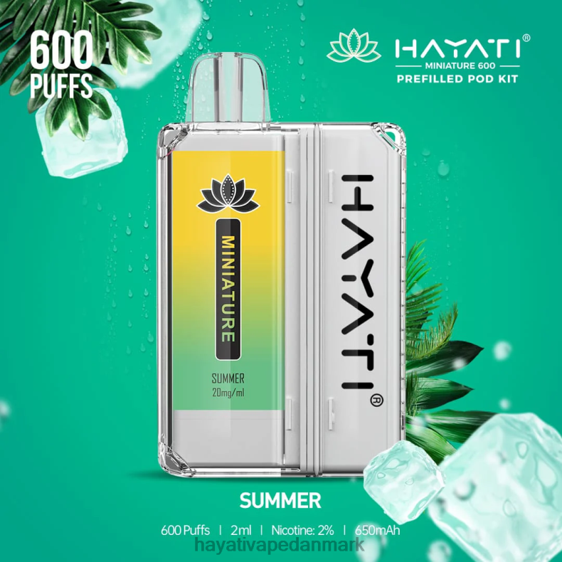 Hayati Vape Review | Hayati Miniature 600 pod sæt sommer TF62V48