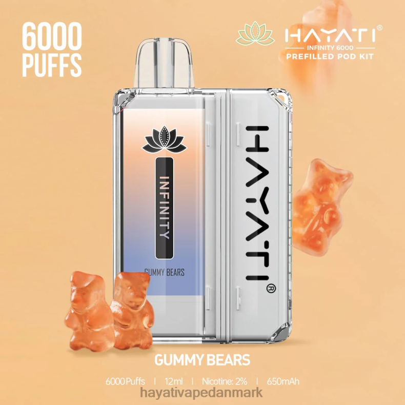 Hayati Deutschland | Hayati Infinity 6000 pod-sæt vingummibamser TF62V151