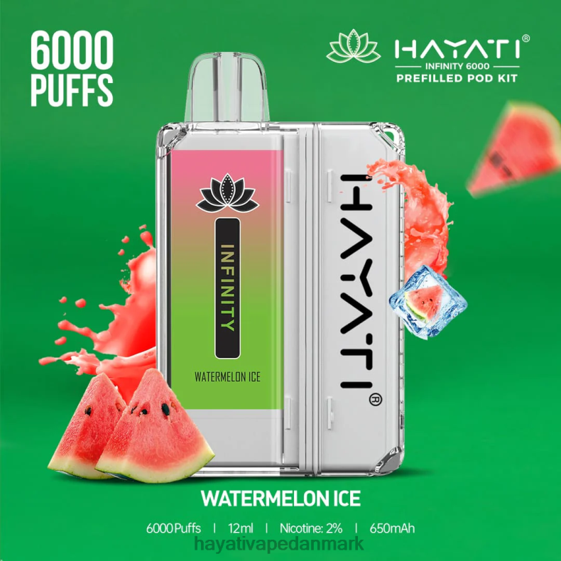 Hayati Flavours Deutschland | Hayati Infinity 6000 pod-sæt vandmelon is TF62V164