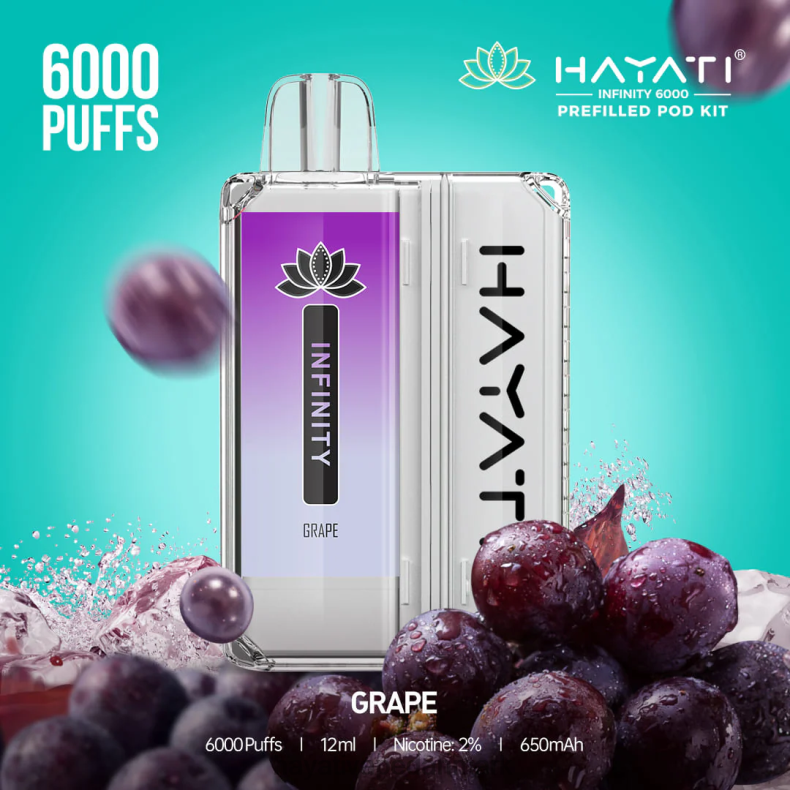 Hayati Store Deutschland | Hayati Infinity 6000 pod-sæt drue TF62V150
