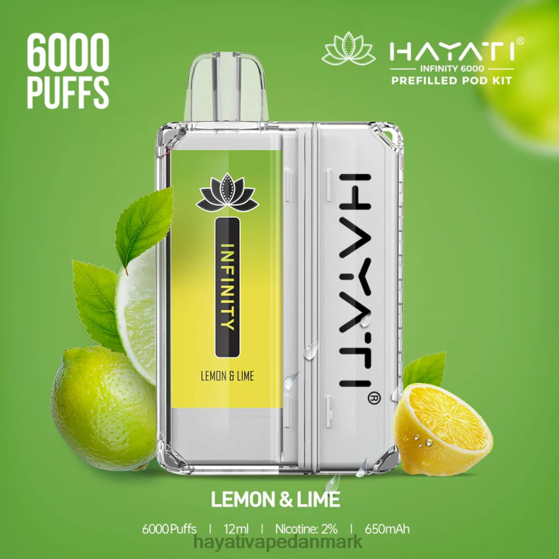 Hayati Vape Deutschland | Hayati Infinity 6000 pod-sæt citron & lime TF62V153